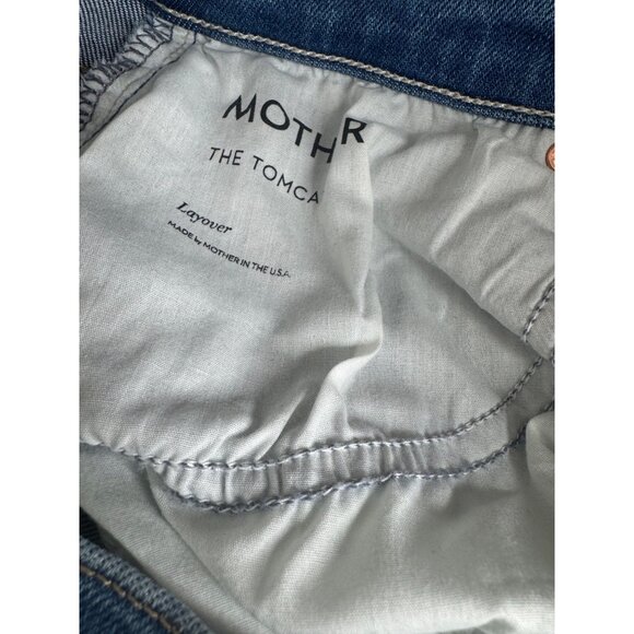 MOTHER The Tomcat High Rise Straight Leg Button Fly Jeans in Layover Size 33 NWT - Picture 6 of 6